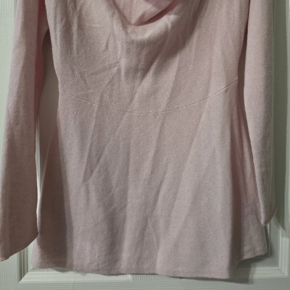 Raffi Cashmere Cowlneck Tunic Sweater in Light Pink, Lagenlook, Sz Small, EUC! - Picture 4 of 13